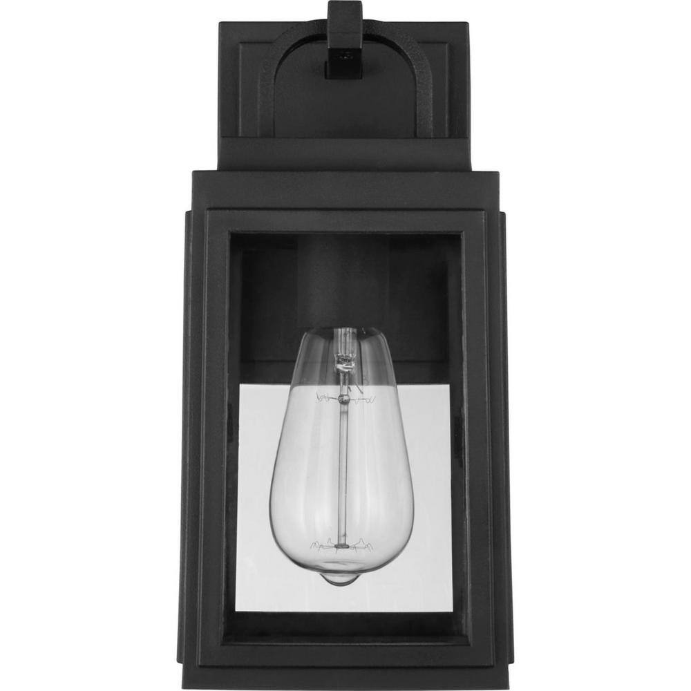 Grandbury Black Bronze Outdoor Wall Lantern with Clear Glass