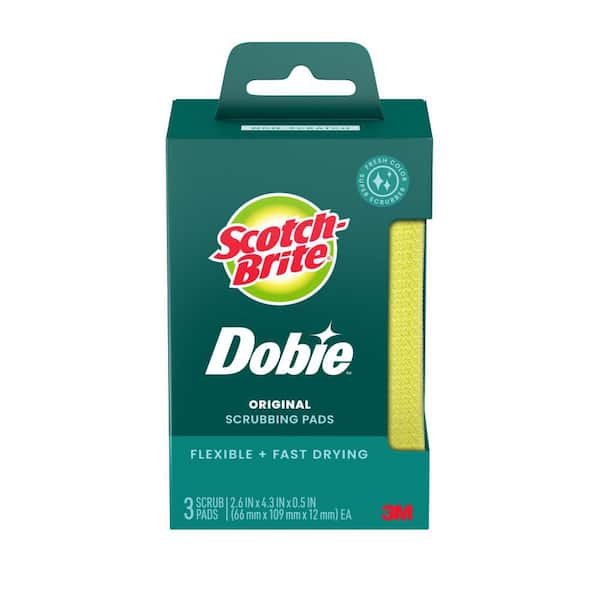 Scotch-Brite Dobie 2.6 in. x 4.3 in. x 0.5 in. All-Purpose Cleaning Pad (3-Pack)
