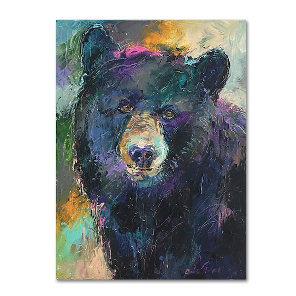 Trademark Fine Art 47 in. x 35 in. "Art Bear" by Richard Wallich Printed Canvas Wall Art