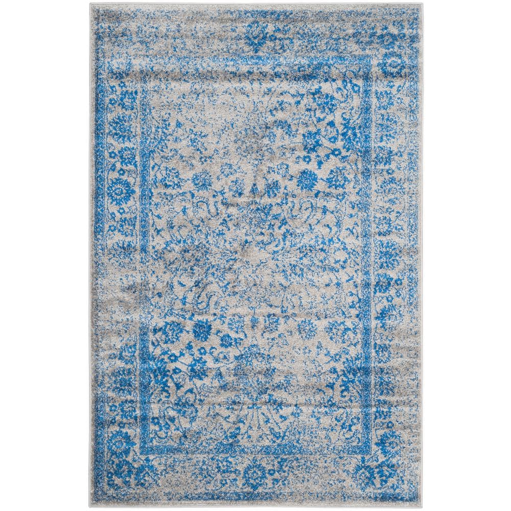 Farrah Gray/Blue 9 ft. x 12 ft. Border Area Rug price history on PriceWatchPro