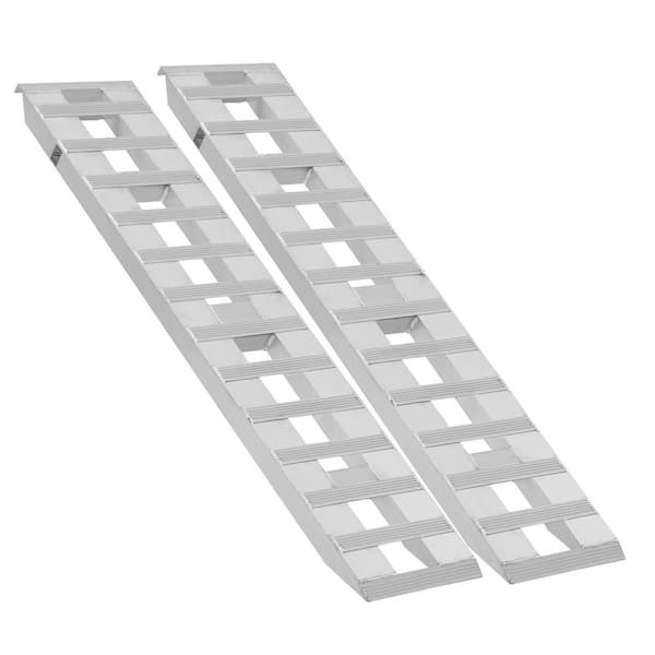 SKYSHALO 72 in. x 15 in. Aluminum Ramps, 6000 lbs. Capacity Loading Ramps for Motorcycle/Dirt Bike/Trailer/ATV/UTV, 2-Pieces