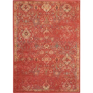 Somerset Brick 5 ft. x 8 ft. Repeat Medallion Traditional Area Rug