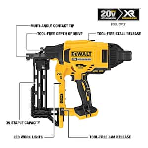 20V MAX 9-Gauge Cordless Fencing Staple Nailer (Tool Only) w/1.75 in. x 9-GA Galvanized Fencing Staples(960 per Box)