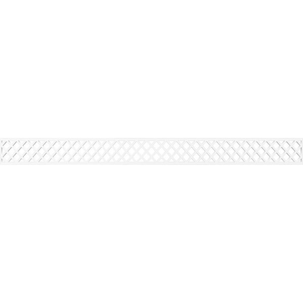 Ekena Millwork Manchester Fretwork 0.375 in. D x 46.375 in. W x 4 in. L PVC Panel Moulding
