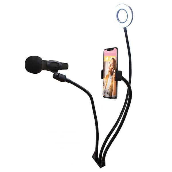 ijoy GRIP-N-GLOW Social Media Kit with Hand Grip Stabilizer, Tripod, and Ring Light