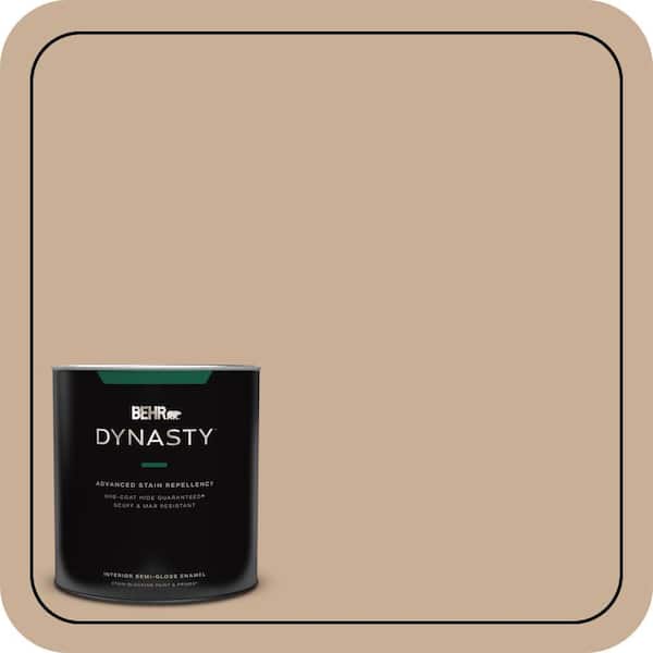 BEHR DYNASTY 1 qt. #280E-3 Toasted Wheat Semi-Gloss Enamel Interior Stain-Blocking Paint and Primer