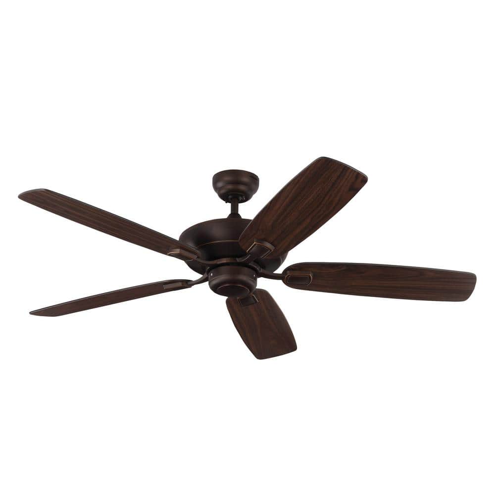 Colony Max 52 in. Transitional Roman Bronze Ceiling Fan with Bronze and American Walnut Reversible Blades, Pull Chain price history on PriceWatchPro