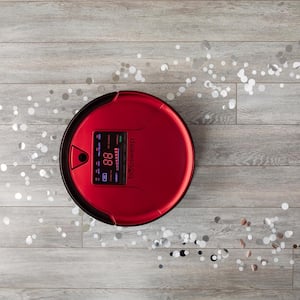 PetHair Robotic Vacuum Cleaner and Mop with Auto Recharging Station, Large dustbin, Stair & Obstacle Detection in Rouge