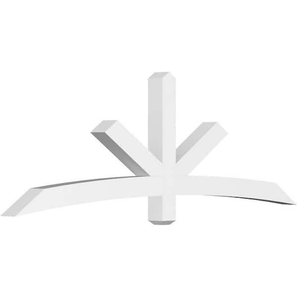 Ekena Millwork Alberta 84 in. W x 28 in. H x 4 in. D Signature Polyurethane Bracket