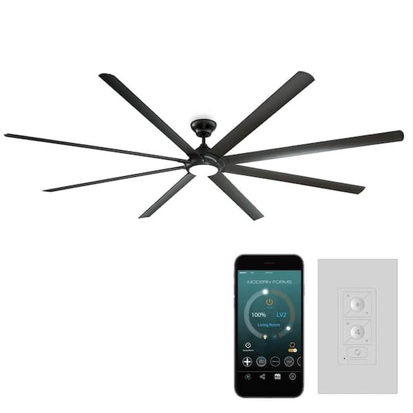 Hydra 120 in. LED Indoor/Outdoor Bronze 8-Blade Smart Ceiling Fan with 3000K Light Kit and Wall Control