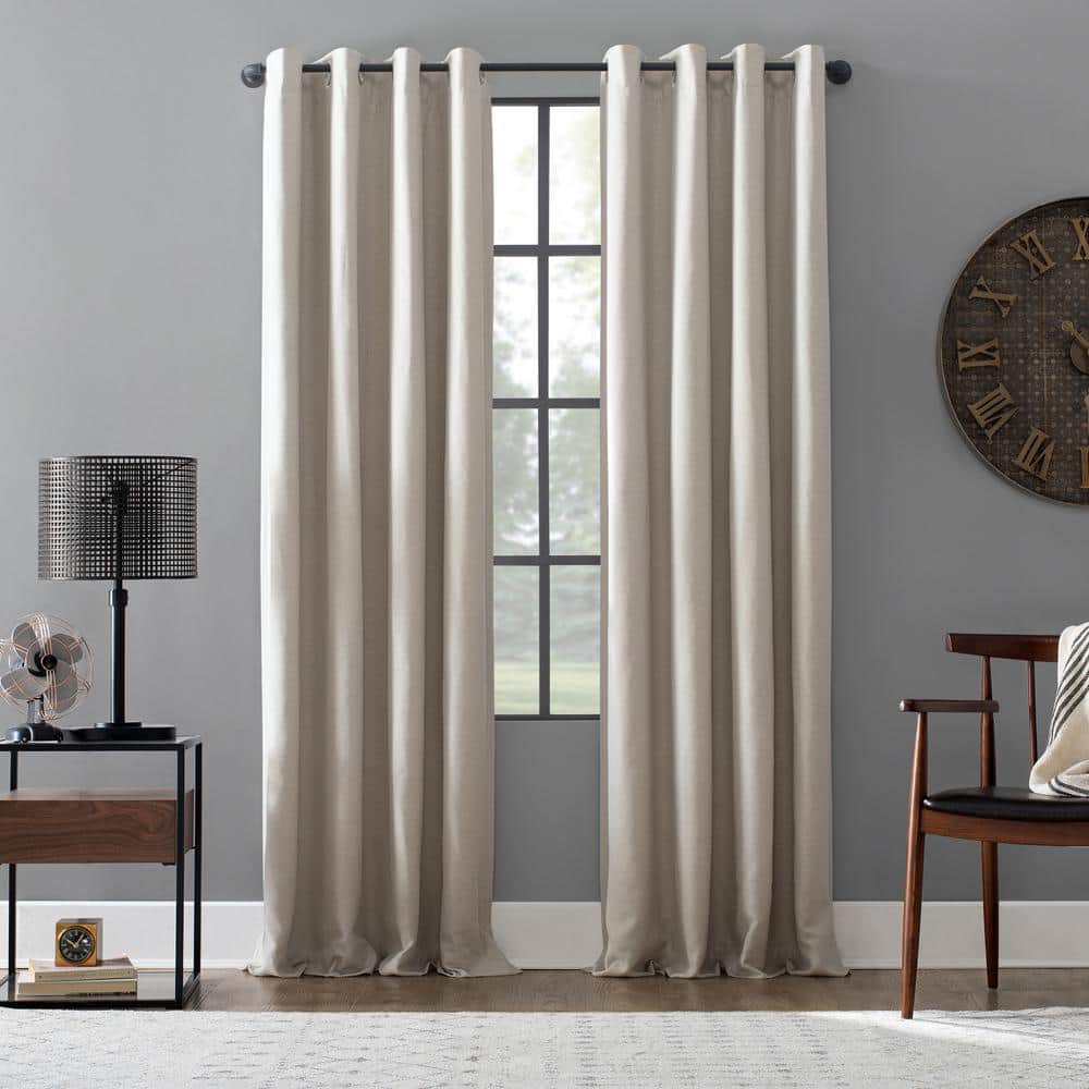 Colt Linen Polyester Blend Pearl Linen Polyester Blend 52 in. W x 95 in. L Grommet 100% Blackout Curtain (Single Panel) price history on PriceWatchPro