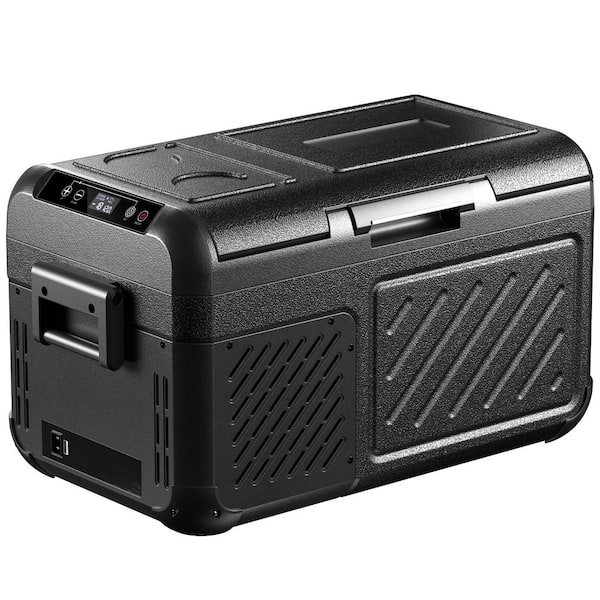 19 qt. (18L) Portable Car Refrigerator in Black, -4℉~68℉, 12/24V DC and 110-240V AC, for RV, Camping, Travel