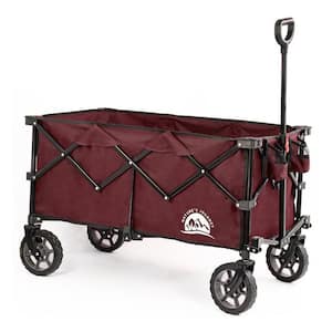 Collapsible Folding Camping Wagon with More Silence Wheels, Wine