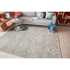 Beige 8 ft. x 10 ft. Livigno 1244 Transitional Abstract Area Rug