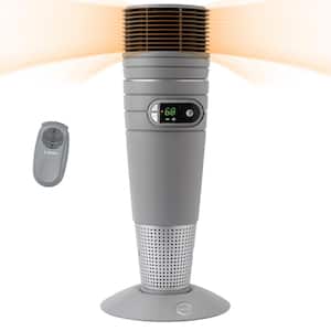 Full Circle 25 in. 1500-Watt Electric Ceramic Oscillating Tower Space Heater with Digital Display and Remote Control