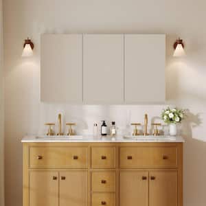 Zenith 48 in. x 29 in. x 4.25 in. Frameless Mirrored Tri-View