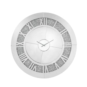 Noralie White Analog Unthemed Roman Numerals Wall Clock
