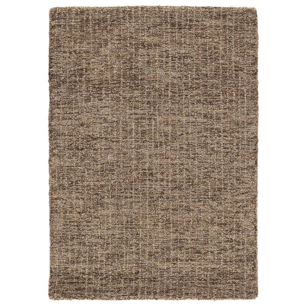 Abstract 2 ft. x 4 ft. Brown/Beige Speckled Area Rug