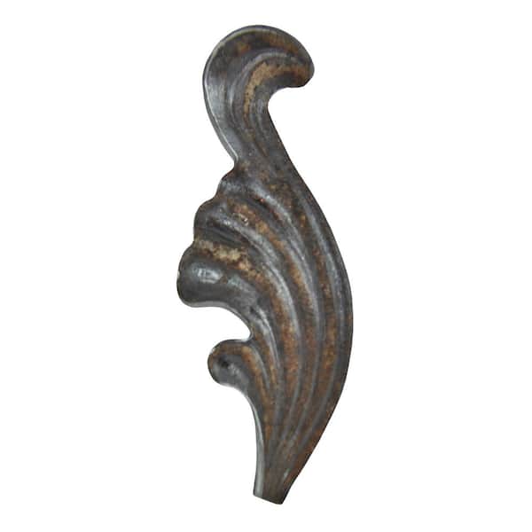 arteferro 1-9/16 in. x 4-5/16 in. x 1/8 in. Raw Leaf Stamped Left Hand