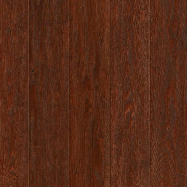 Bruce Take Home Sample - American Vintage Black Cherry Oak 3/8 in. T x 5 in. W T+G Hand Scraped Engineered Hardwood Flooring