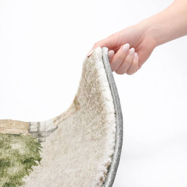 Dream Shag Premium Machine Washable Abstract ADS219 Taupe 10 ft. x 14 ft. Area Rug
