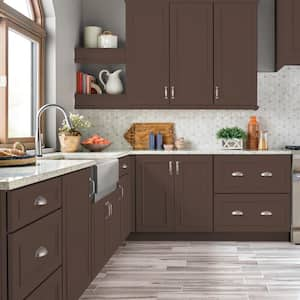 1 gal. #N150-7 Chocolate Therapy Semi-Gloss Enamel Interior/Exterior Cabinet, Door & Trim Paint