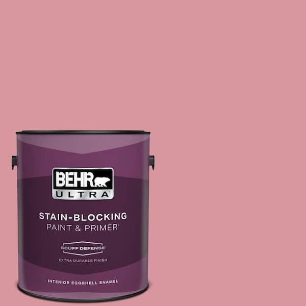 BEHR ULTRA 1 gal. #M150-4 Glow Pink Extra Durable Eggshell Enamel Interior Paint & Primer