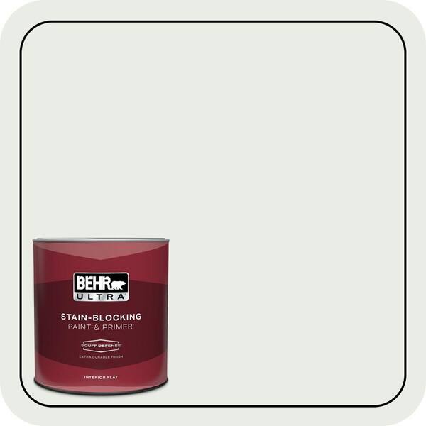 BEHR ULTRA 1 qt. #N410-1 Silence Extra Durable Flat Interior Paint & Primer