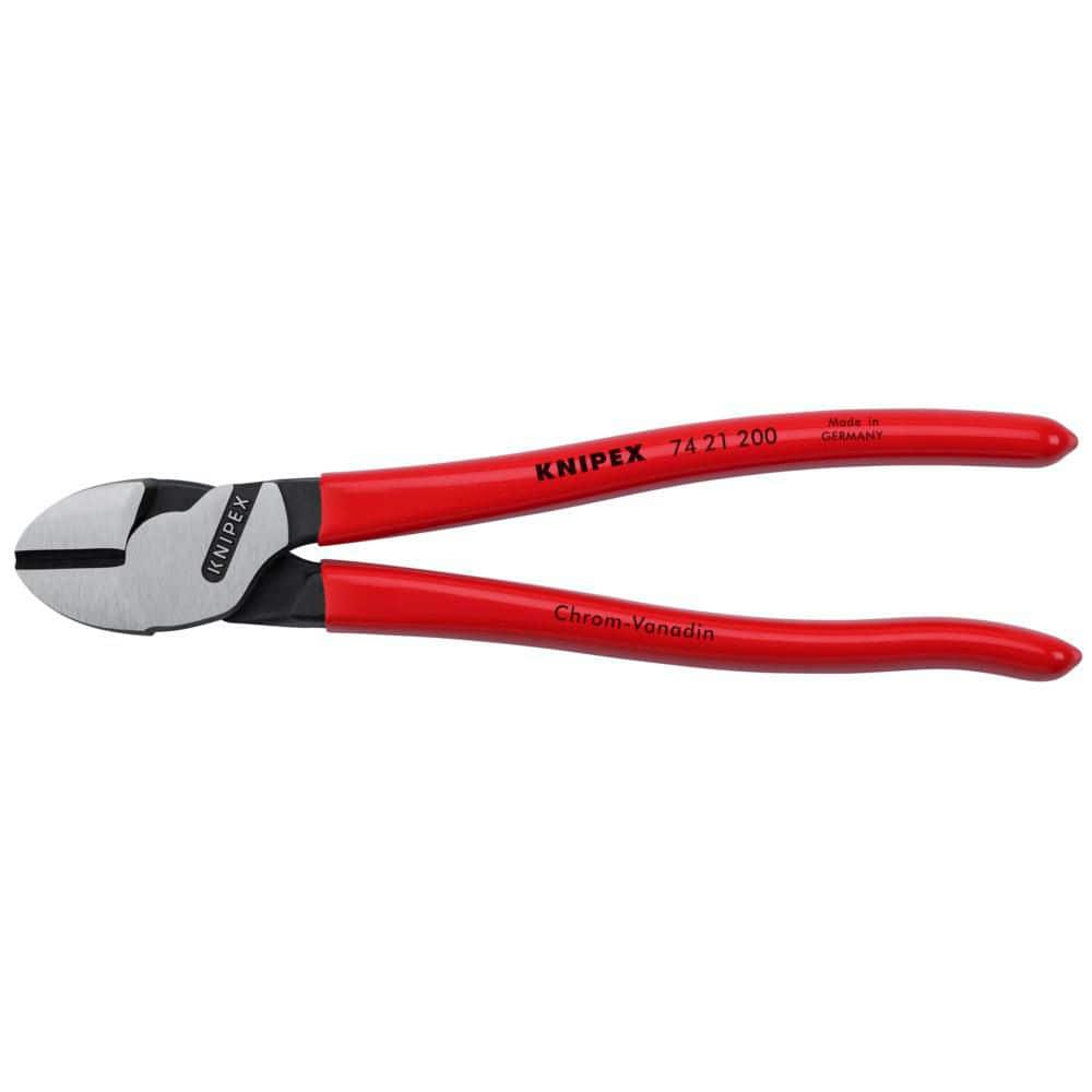 KNIPEX 8 in. High Leverage Angled Diagonal Cutting Pliers 74 21