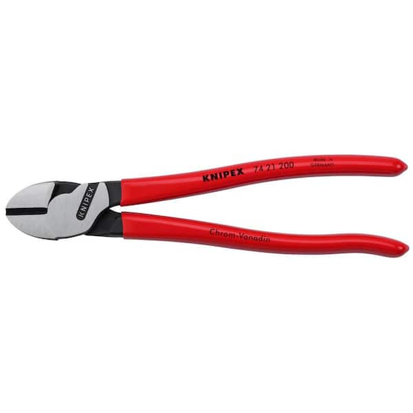 KNIPEX 8 in. High Leverage Angled Diagonal Cutting Pliers 74 21