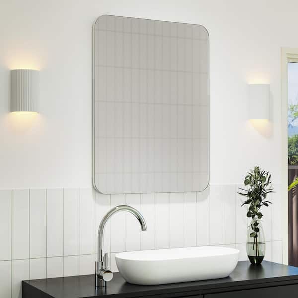 Ezri 24 in. W x 32 in. H x 4.75 in. D White Recessed Medicine Cabinet with Mirror