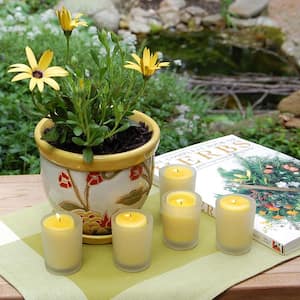 12 Citronella Candles (15 Hours) in Frosted Glass Votives