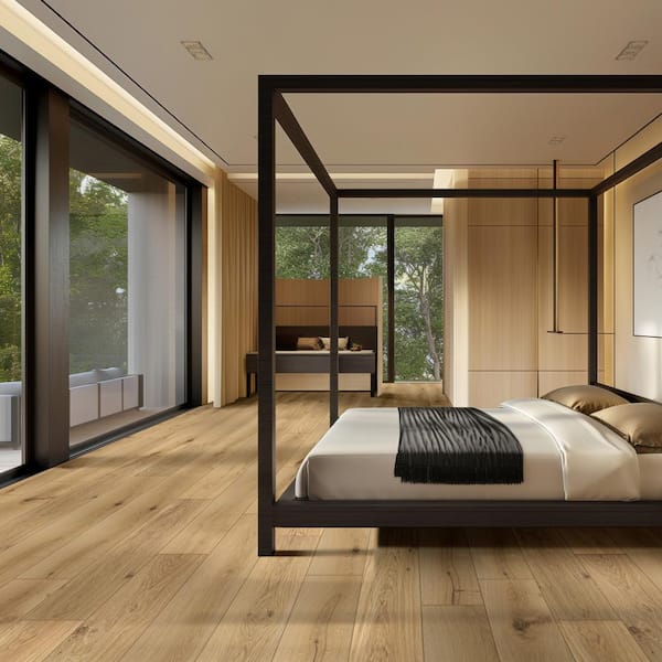 XL Mountainview Oak 1/2 in. T x 7.48 in. W Tongue and Groove Engineered Hardwood Flooring (34.97 sq.ft./case)
