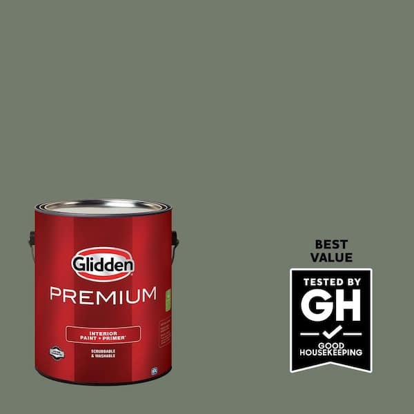 Glidden Premium 1 gal. PPG1128-6 Thyme Green Eggshell Interior Latex Paint
