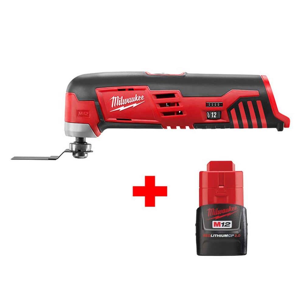 Milwaukee M12 12-Volt Lithium-Ion Cordless Oscillating Multi-Tool with M12  2.0Ah Battery 2426-20-48-11-2420 The Home Depot