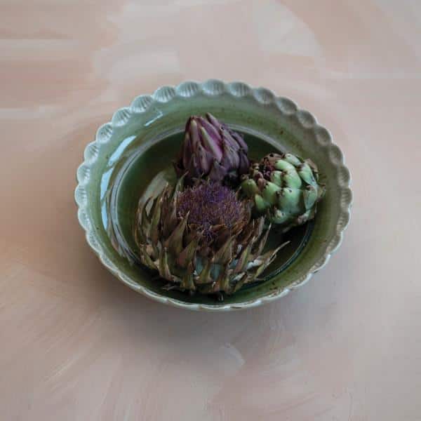 Ivory Ceramic Scalloped Edge All-Purpose Bowl
