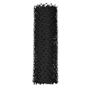 48 in. x 50 ft. 9-Gauge Galvanized Steel Black Chain Link Fence Fabric