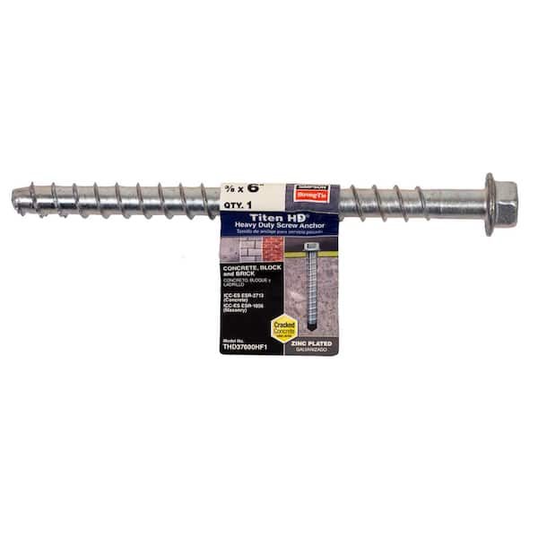 Have a question about Simpson Strong-Tie Titen HD 3/8 in. x 6 in. Zinc ...