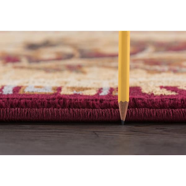 Nature Lodge Red 9 ft. x 12 ft. Indoor Area Rug