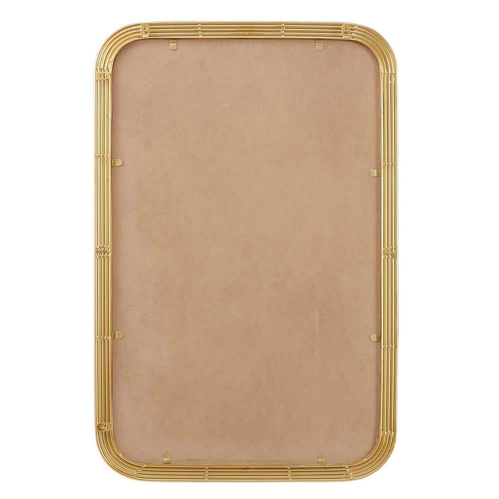 Aurelia Gold Fluted Rectangular Wall Mirror