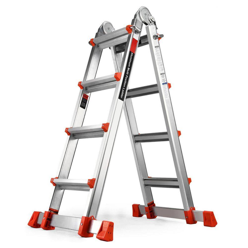 14 ft A Frame Extension Multi Position Ladder with Stabilizer Bar 330 lbs Telescoping Aluminum 1 Piece price history on PriceWatchPro