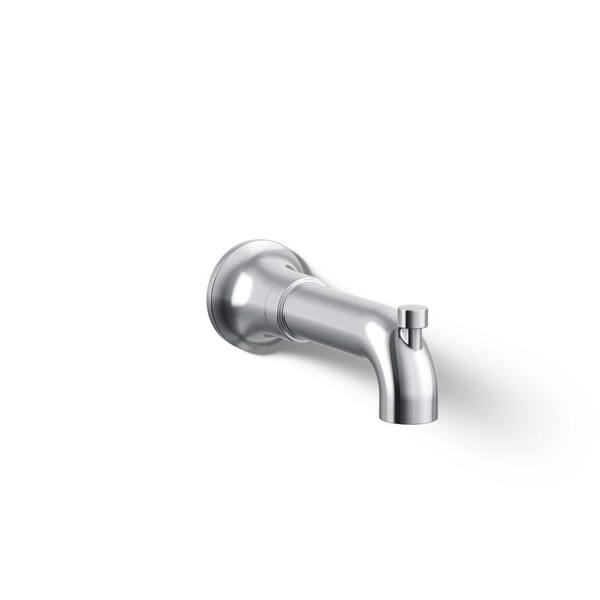 KOHLER Tone Wall-Mount 6.56 in. Diverter Tub Spout in Vibrant Polished Chrome