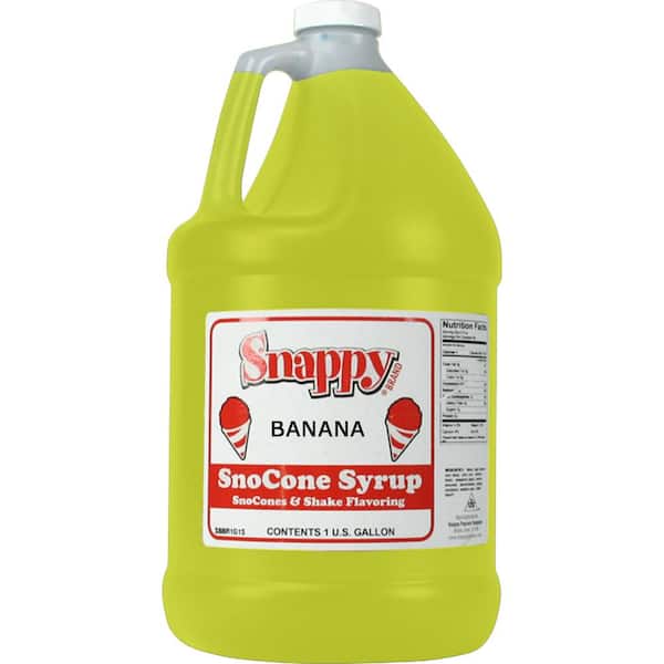 Snappy Snow Cone Syrup. 1 Gal. Banana