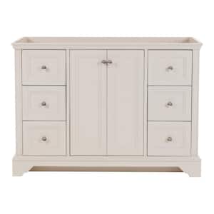 Stratfield 48 in. W x 22 in. D x 34 in. H Bath Vanity Cabinet without Top in Cream