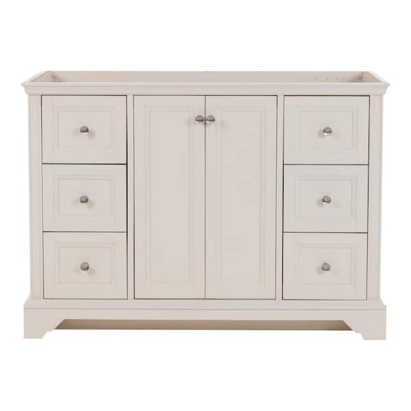Home Decorators Collection Stratfield 48 in. W x 22 in. D x 34 in. H Bath Vanity Cabinet without Top in Cream