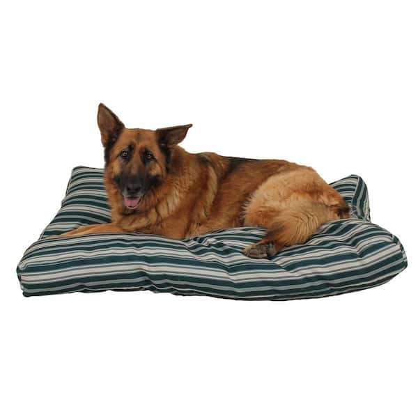Unbranded Large Green Indoor/Outdoor Striped Jamison Bed