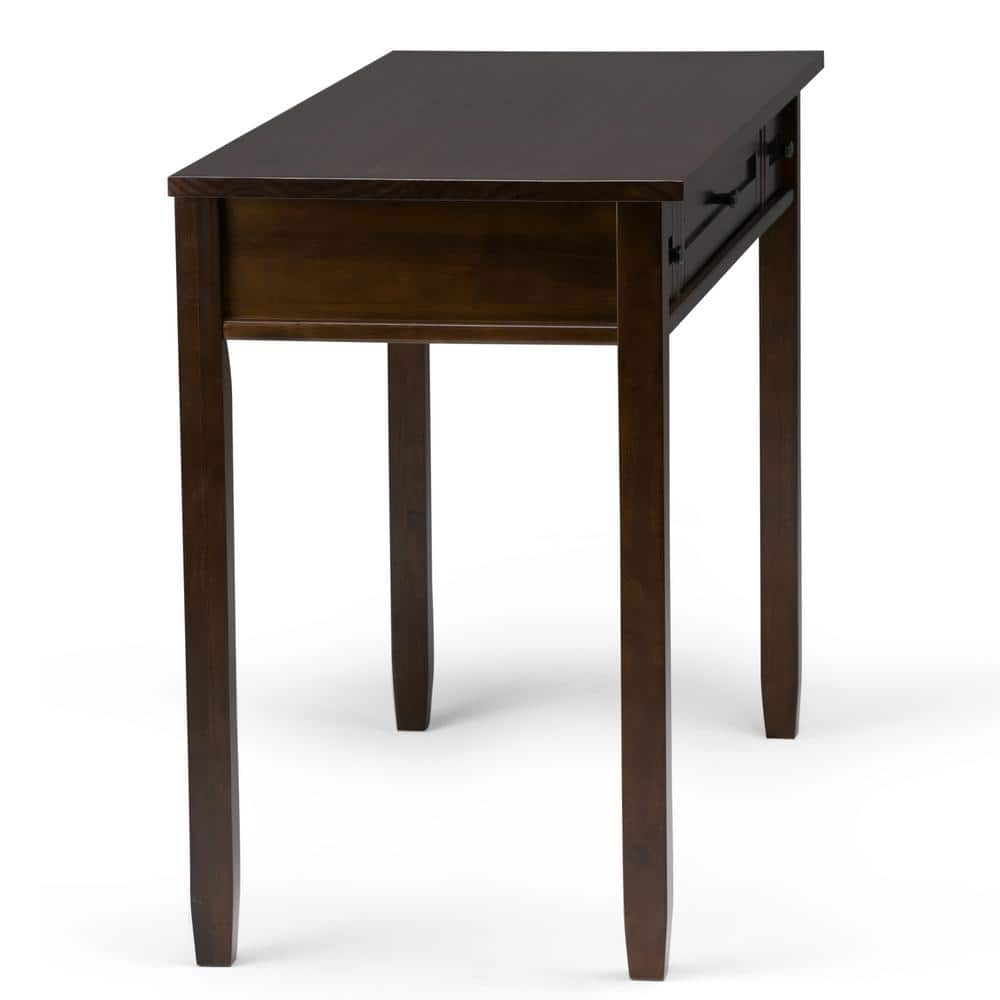 Tobacco Brown Solid Wood Writing Desk with Keyboard Tray