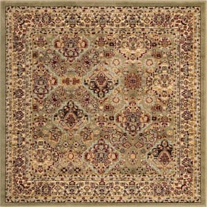 Voyage Colonial Light Green 4' 0 x 4' 0 Square Rug