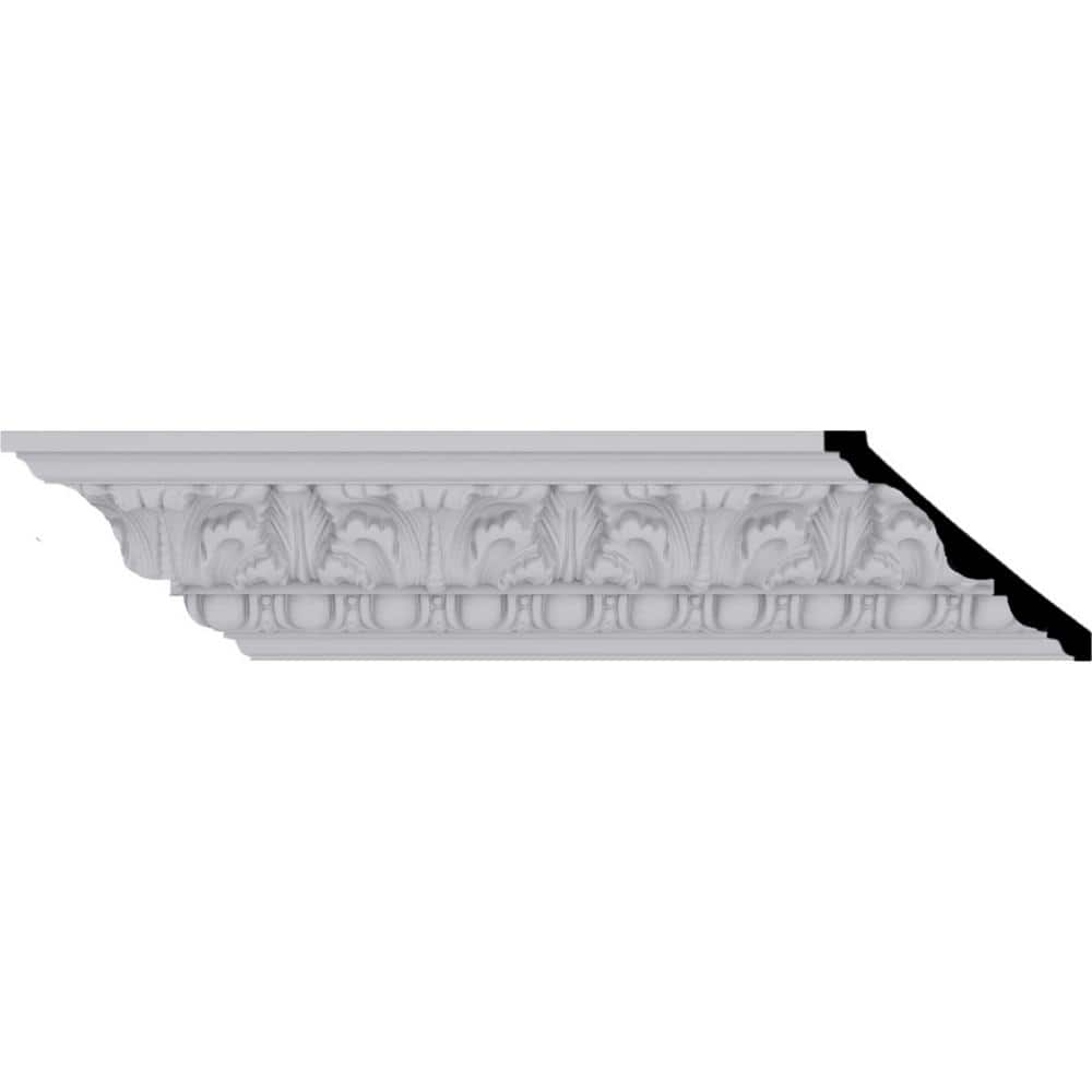 4 1/2"H x 3 7/8"P x 6"F x 94 1/2"L Colton Egg & Dart Acanthus Crown Moulding
