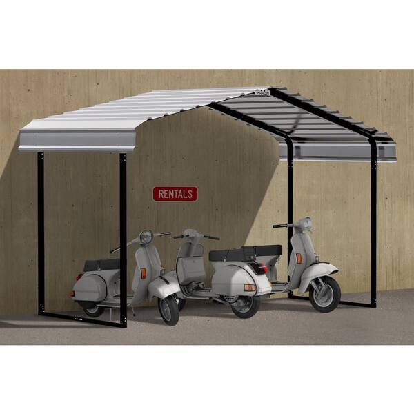Arrow 12 ft. W x 6 ft. D x 7 ft. H Eggshell Galvanized Steel